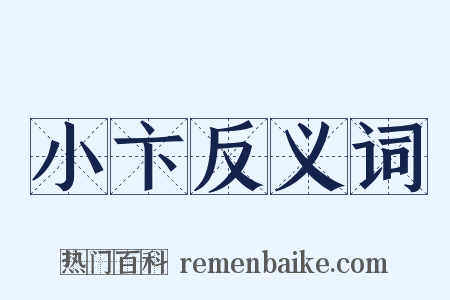 小卞反义词是什么意思的图片